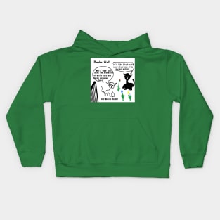 Border Wall Design (Green Background) Kids Hoodie